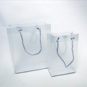 Custom Clear PVC/PP <b>Transparent</b> Rectangle Side Gusset Shopping Tote <b>Bag</b> Moisture Proof Feature - Product Image 2