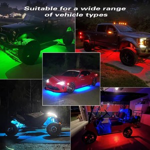 Xe máy dẫn ánh sáng neon ánh sáng Kit xe máy hệ thống chiếu sáng phân đoạn RGB LED Rock đèn - Product Image 4