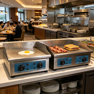 Electric Stainless Steel <b>Griddle</b> Commercial <b>Flat</b> <b>Top</b> Grill 4.4kW 220-240V Countertop Cooking Equipment - Product Image 6
