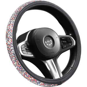 Housse de <span class=keywords><strong>volant</strong></span> pour <span class=keywords><strong>femme</strong></span> en PVC de haute qualité, luxueuse et brillante, accessoire universel pour voiture - Product Image 1