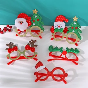 ספינה מהירה חמוד עץ חג המולד ואיילי דפוס קישוט משקפיים אביזרי למפלגת מתנות