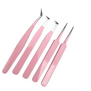 Pince à cils professionnelle en acier inoxydable à pointe lisse pour extensions de cils – Outil d'extension de cils 751 - Product Image 1