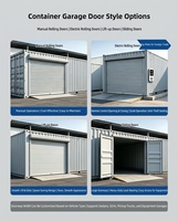 Garage conteneur combiné 20 pieds pour deux voitures, unités en acier jumelées à baie large, verrouillables, pour véhicules familiaux et atelier