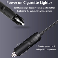Portable 12V 150 PSI Metal Air Compressor 30mm Single Cylinder Tire Inflator with Repairing Tools and Fast Inflate