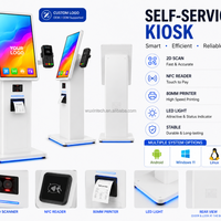 WUXIN - Quiosco de Autoservicio con Pantalla Táctil de 21.5 y 27 Pulgadas, Impresora de Tickets de Pago, Máquina de Pedidos para Restaurantes