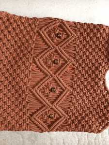 Bolso de mano de algodón tejido a mano para mujer, bandolera con asa trenzada, parte superior abierta, informal, para playa o viaje, con solapa de rombos. - Product Image 2