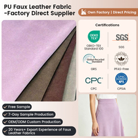 Vente directe d'usine, tissu en cuir PU pour vêtements, imperméable, coupe-vent, accessoires de robe, toucher doux et confortable