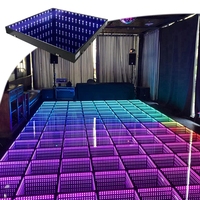 Panneau de sol de danse LED interactif de haute qualité pour mariages et discothèques, sol de danse LED à miroir infini 3D