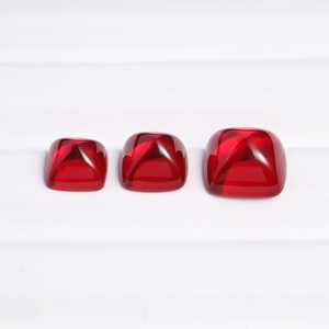 Laboratorio di fabbrica all'ingrosso creato in pietra rubino quadrato a forma di pagnotta da laboratorio coltivato prezzo rubino Per carato - Product Image 2