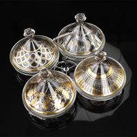 Tajine en Verre Personnalisé, Style Arabe, Marocain, Mini Tajine, Lot de 4 Pièces