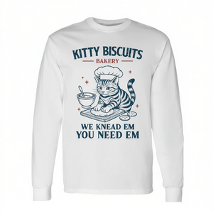 Camiseta de manga larga Kitty Biscuits Bakery Cat Kneading Baker - Product Image 2