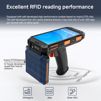 Lector/Escritor RFID UHF de Largo Alcance de 20 Metros, Antena de 4dbi con Android 13, Escáner RFID Portátil tipo PDA para Gestión de Estacionamientos/Bienes y Control de Inventario