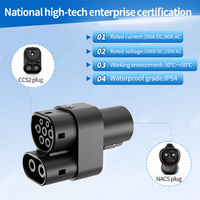 Enchufe de Carga NACS a CCS2 Tipo 2 para Hogar Europeo, Volvo XC40, Polestar 2, Audi E-Tron, CA Portátil Nivel 2, IP65
