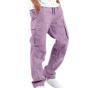 Pantalon cargo en toile léger et durable pour homme, taille haute, pour la randonnée, le camping et les aventures en plein air (éco-responsable) - Product Image 1