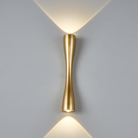 Lampe murale LED en aluminium 6W au design unique, étanche IP65, dorée, pour extérieur, hôtel, villa, jardin, style classique, 3000K-6000K