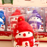 Jouet Squishy Géant Bonhomme de Neige de Noël, Jouet Doux à Rebond Lent, Jouet Anti-Stress pour Adultes