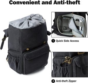 Free sample Rolling Camera <b>Backpack</b>,2-in-1 <b>Convertible</b> Trolley Wheeled Camera Case for DSLR Cameras,Lenses,Extra Large - Product Image 6