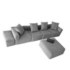 <span class=keywords><strong>Mobili</strong></span> Modulari Popolari - Supporto in Schiuma Resistente per Divano Senza Telaio Divano Componibile di Lusso a 6 Posti per Soggiorno - Product Image 4