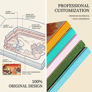 A5 Premium 3D Art Notebook Paper Carving <b>Desk</b> Decoration Contemporary Design Custom Pattern Birthday/Wedding/Anniversary Gift - Product Image 2