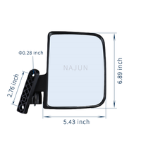 Accessoires de voiturette de golf rétroviseur pour Clubcar E-Z-GO Marshell EAGLE 7cm Standard voiturette de golf Buggy voiture