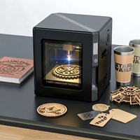Mesin Ukiran Laser Mini Desktop Serbaguna, Penanda Kompak, Router CNC Portabel untuk Dompet, Kulit, Bambu, Kayu, Kertas