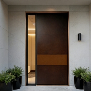 Puerta de <span class=keywords><strong>Entrada</strong></span> Blindada de Aluminio Moderna, Directo de Fábrica ALUFRONT, con Cerradura Inteligente, Tallado 3D, Seguridad, Aislamiento Térmico y Acústico - Product Image 3