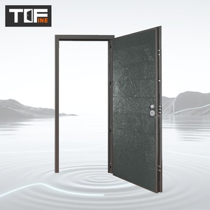 Blanc antivol italie chinois occidental Double feuille forme Led blindé acier sécurité verre métal <span class=keywords><strong>porte</strong></span> d'entrée pour <span class=keywords><strong>appartement</strong></span> - Product Image 1