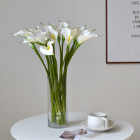 Fleurs de lys blancs artificielles en EVA de haute qualité, aspect réaliste, 52 cm, pour centre de table, mariage, Noël, Nouvel An, décoration de la maison