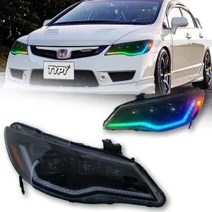 Faros Delanteros TYPY de 12 V para Automóviles FD2 2012-2015, Luces de Circulación Diurna LED, Intermitentes Dinámicos, Accesorios para Automóviles - Product Image 1