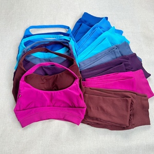 Conjuntos Deportivos <span class=keywords><strong>de</strong></span> Secado Rápido para Mujer con Logotipo Personalizado, para Gimnasio, Running, Entrenamiento, Color Sólido, Alta Elasticidad, Transpirables, para <span class=keywords><strong>Yoga</strong></span> - Product Image 3