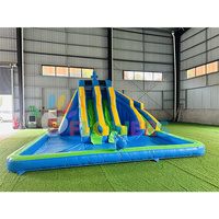 Toboggans gonflables pour piscine d'eau, toboggan aquatique, piscine gonflable avec toboggan