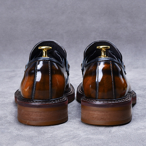 Dernières Chaussures Habillées Italiennes de Créateur pour Hommes – Élégantes, à Semelle Épaisse, à Enfiler, en Cuir Véritable, Idéales pour Mariage - Product Image 4