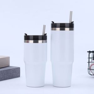 20oz Stainless Steel <b>Thermal</b> Travel Tumbler Vacuum Insulated Car <b>Mug</b> With Straw Reusable Coffee Water Drink Cup - Product Image 6