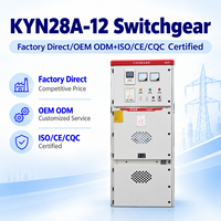 Armoire de distribution métallique intérieure KYN28A-12 12kV avec VCB, panneau d'alimentation haute tension personnalisé, vente directe usine