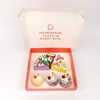 Boîte pliante en papier de boulangerie personnalisée, emballage de boîte cadeau pour dessert gaufre baklava donut