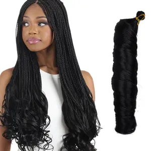 Answer Hair 22'' French Curls Braiding Hair Synthetic Fiber Silky Loose Wave Natural Spiral Blonde Extensions for Woman