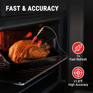 Thermomètre de barbecue sans fil avec sondes haute résistance, thermomètres de cuisine avec deux sondes - Product Image 4