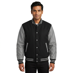Veste de baseball en laine et polyester personnalisée par le fabricant pour hommes, avec logo brodé en chenille, vêtements d'hiver - Product Image 1