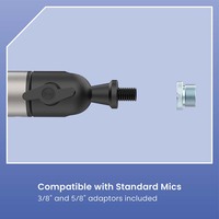 Support de microphone de bureau réglable en métal MDS23-1L avec bras articulé pour microphone de jeu RGB personnalisé, idéal pour studio et podcasting