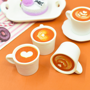 Nuevo Estilo de Taza de Café de Simulación con Plato, Dijes de Resina para Manualidades de Joyería, Decoración, Vajilla en Miniatura para Casa de Muñecas - Product Image 3