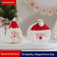 Weihnachtsmann-Kerzen Großhandel Handgemachte Weihnachtsgeschenk-Kuchenkerzen aus Vollraffiniertem Paraffin zur Heimdekoration