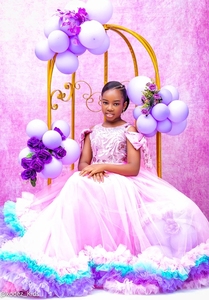Abiti da compleanno per ragazze con applicazioni in pizzo, volant, abito da damigella per matrimoni, feste, bambini, ballo di fine anno, servizio fotografico - Product Image 6