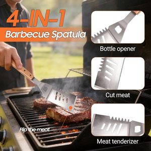 Accesorios para Parrilla de Barbacoa, Cepillo de Acero Inoxidable, Utensilios para Barbacoa al Aire Libre, Juego de Herramientas para Barbacoa, Juego de Herramientas para Camping con Bolsa de Transporte - Product Image 2