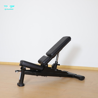 Banc de musculation professionnel multifonctionnel en métal, inclinable, réglable et pliable pour exercices de levage et de pression