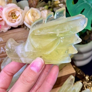 Cráneos de dragón de citrino de alta calidad al por mayor, cristal natural, artesanía, cráneos de dragón para decoración y regalo - Product Image 5