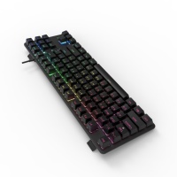 Clavier mécanique de jeu ergonomique Tkl 87 touches RVB avec interface de type C 2.4G Solutions de produits en anglais Keycap