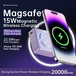 20000mAh banco de energía magnético inalámbrico PD Cbarging 22,5 batería inalámbrica trasera Fas para Laptop <span class=keywords><strong>MacBook</strong></span> <span class=keywords><strong>Pro</strong></span>, Air y iPhone - Product Image 5