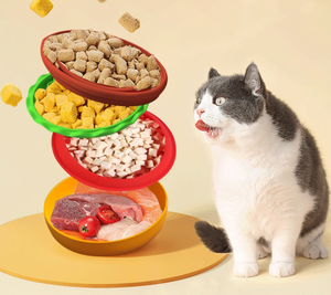 Chậm trung chuyển mèo bát thức ăn cho chó Bát 5-in-1 bánh hamburger thiết kế tương tác Mê Cung tấm điều trị Dispenser đồ chơi cho chống nghẹn - Product Image 1