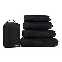Logo personnalisé Ensemble de 5 sacs organisateurs de voyage extensibles Cubes d'emballage de compression pour valise de voyage