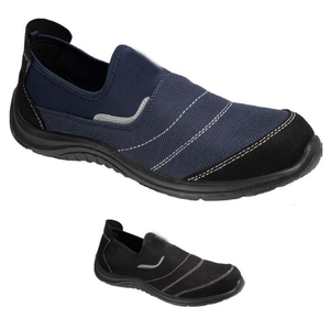 Chaussures de sécurité de travail légères, confortables, résistantes aux chocs, antistatiques, respirantes, en maille, avec embout en acier pour hommes - Product Image 1